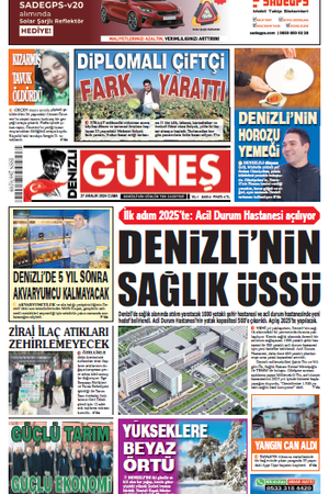 27.12.2024 Cuma - Güneş Gazetesi