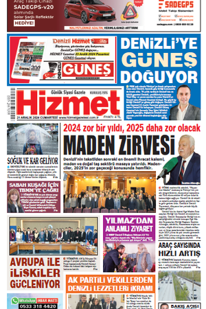 21.12.2024 Cumartesi - Hizmet Gazetesi